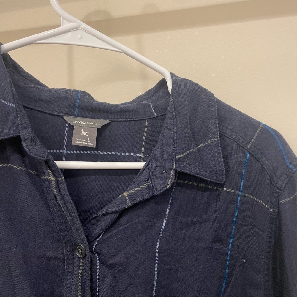Eddie Bauer Dark Blue Button Up Shirt